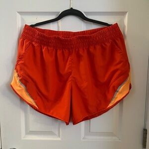 Women's Orange Athletic Shorts